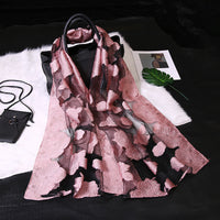 Trendiger Damen Seidenschal mit Blumenmuster und Cut-out-Design – Fiora (1+1 GRATIS)