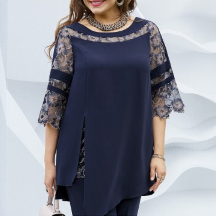 Zweiteiliges Damen-Set im Dunkelblau – Isaline