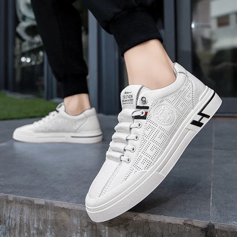 Herren-Sneaker aus Perforiertem Leder mit Leichtbauweise – Ethan