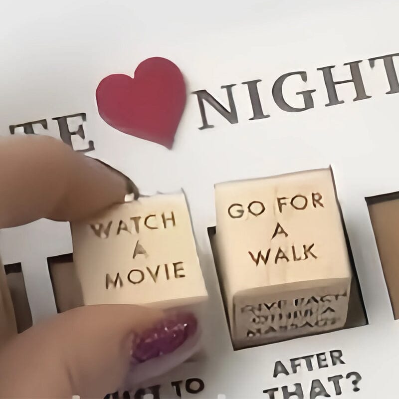 Luxurious Wooden Date Night Cube Set – Creative and Exciting Date Ideas – Surprise Game