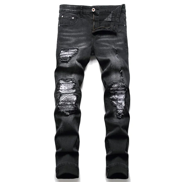 Trendy ripped men's jeans - Jaxon