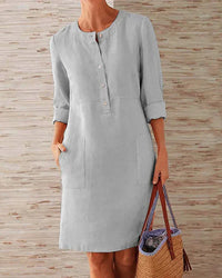Elegantes Sommerkleid mit Knopfleiste – Allegra