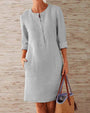 Elegantes Sommerkleid mit Knopfleiste – Allegra