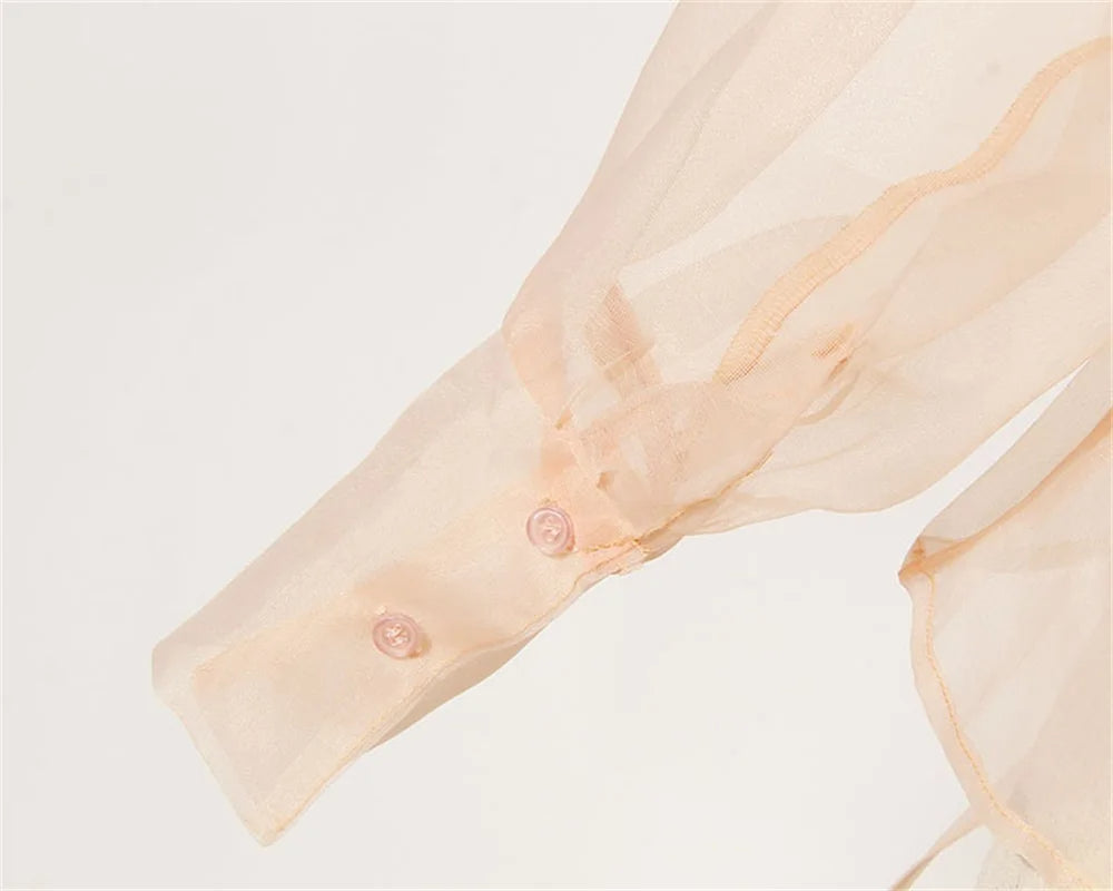 Two-piece chiffon summer outfit with belt and skirt – Maurelle