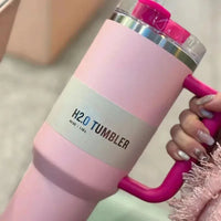Vacuum Insulated Cup with Lid and Straw – ThermoTumbler