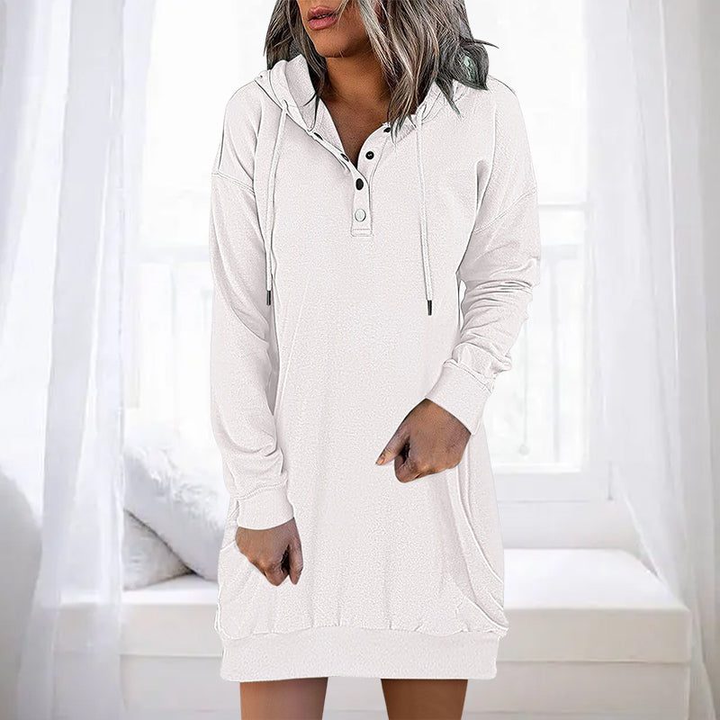 Minimalistische Long Damen Hoodie – Valeria