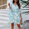 Sommerkleid mit Blumenmuster und Spitze – Liora