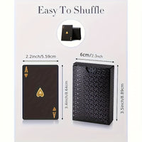 Luxurious Black Playing Cards - Waterproof & Flexible with Storage Box - Noctura