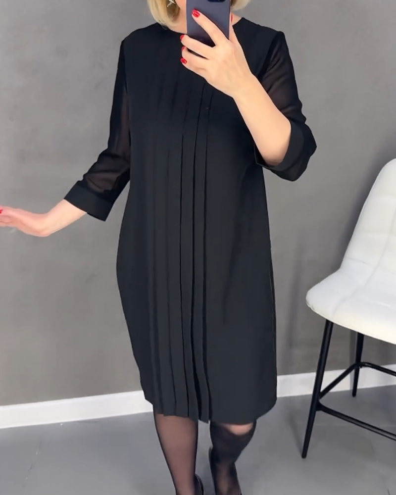 Elegantes Shiftkleid mit Mesh-Details – Gabrielle