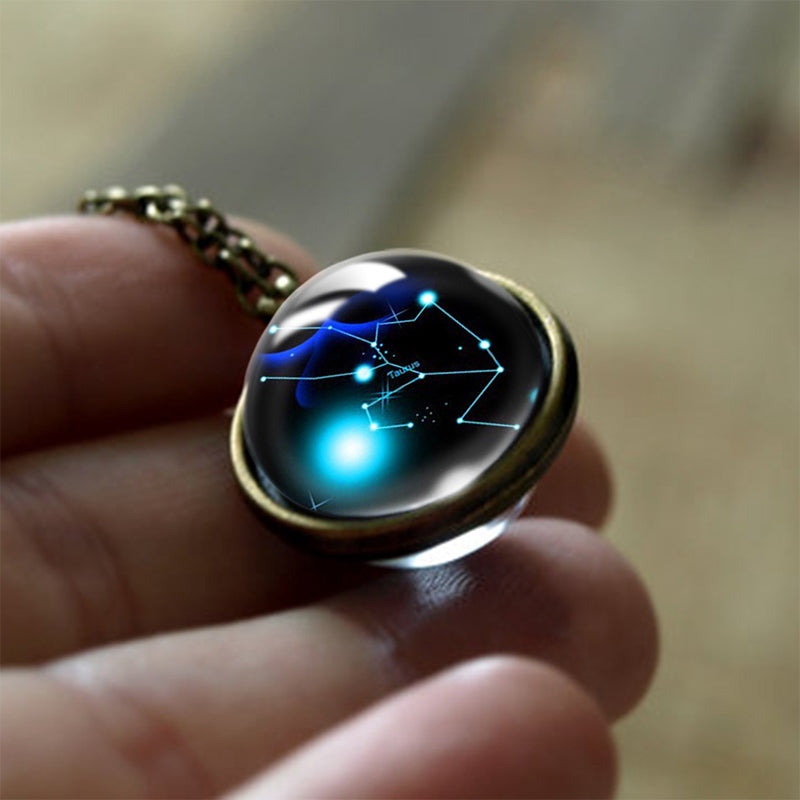 Glas-12-Sternzeichen-Schutzanhänger – Sofia