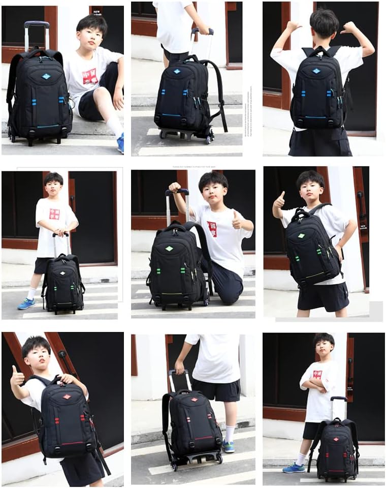 Multifunktionaler Schulrucksack mit Rollen für Jungen – Umwandelbare Trolley-Tasche