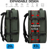 Erweiterbarer 26–45L Wasserdichter Reiserucksack mit Laptopfach & Duffle-Option