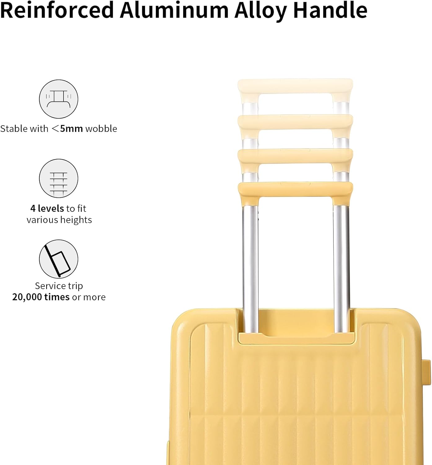 Flughafen-zugelassenes 55 cm Handgepäck mit 3:7-Aufteilung und dreiteiliger PC-Hartschale
