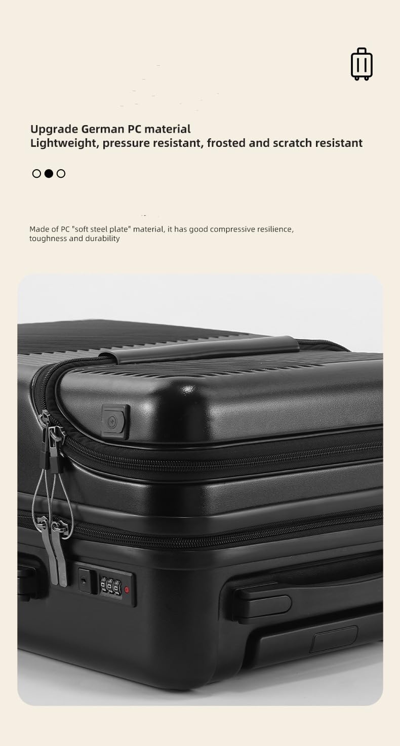 Hartschalen-Handgepäck mit Becherhalter, USB-Anschluss und TSA-Schloss