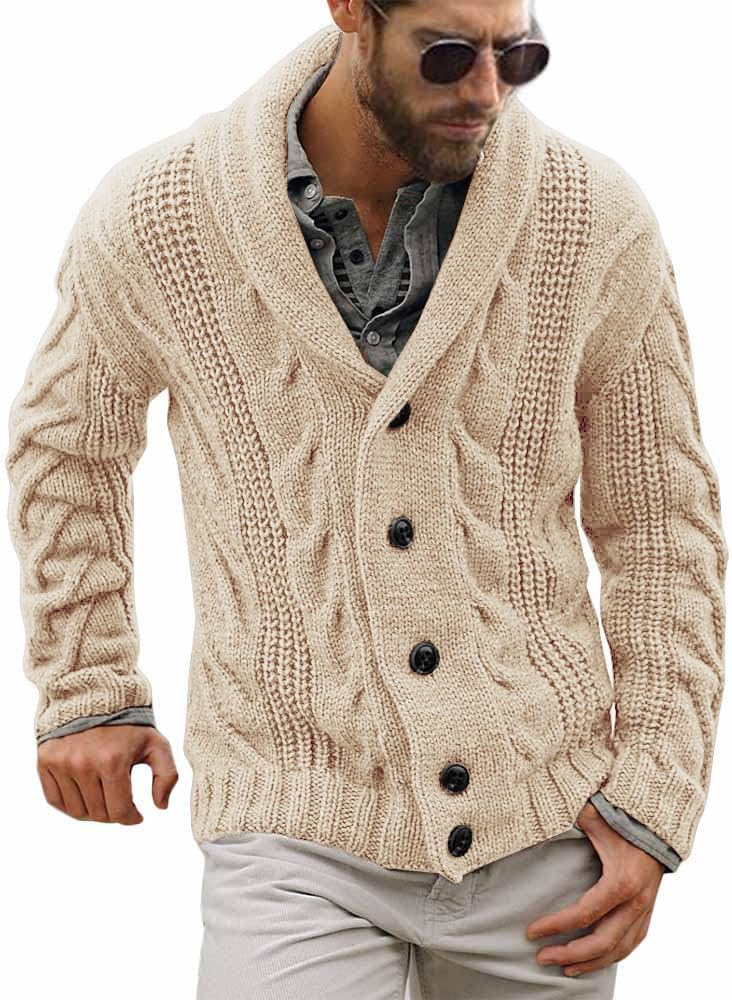 Comfortable Knitted Men's Cardigan - Lucas