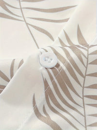 Zweiteiliges Sommer Set Herren Blattprint Shirt und Shorts - Kiano