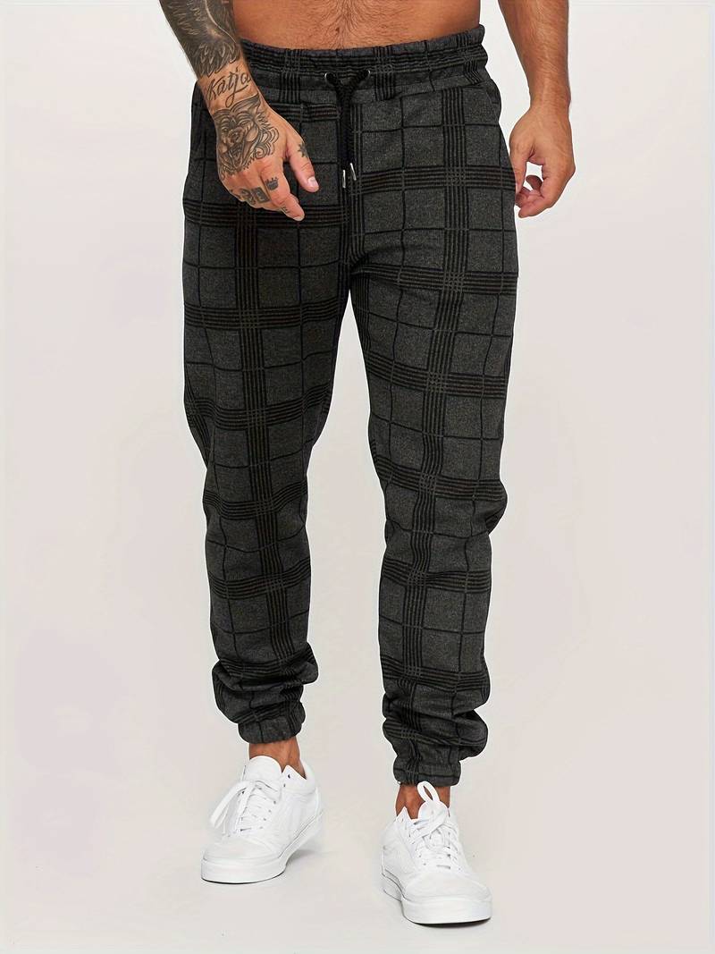 Karierte Herren-Jogginghose – Elian Herbstedition