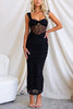 Trendy Mesh-Bodycon Maxikleid mit Raffung – Kiara