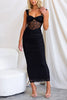 Trendy Mesh-Bodycon Maxikleid mit Raffung – Kiara