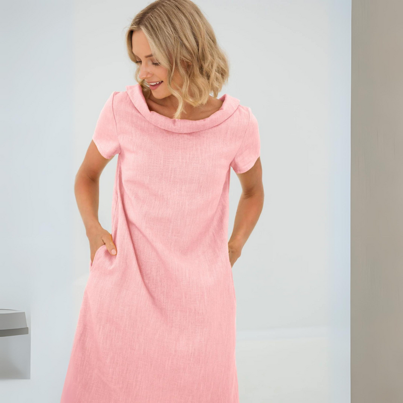 Stylisches Sommerkleid aus Leinen-Baumwoll-Mix - LinaLuft
