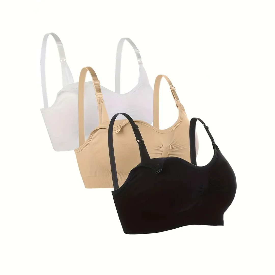 Comfortable Nursing Bras (Set of 3) – NurtureFit