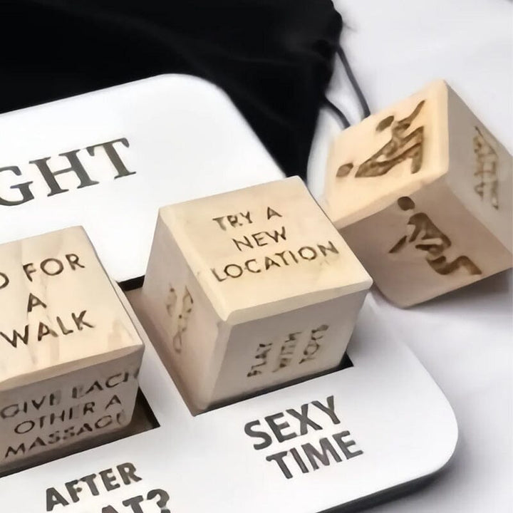 Luxurious Wooden Date Night Cube Set – Creative and Exciting Date Ideas – Surprise Game