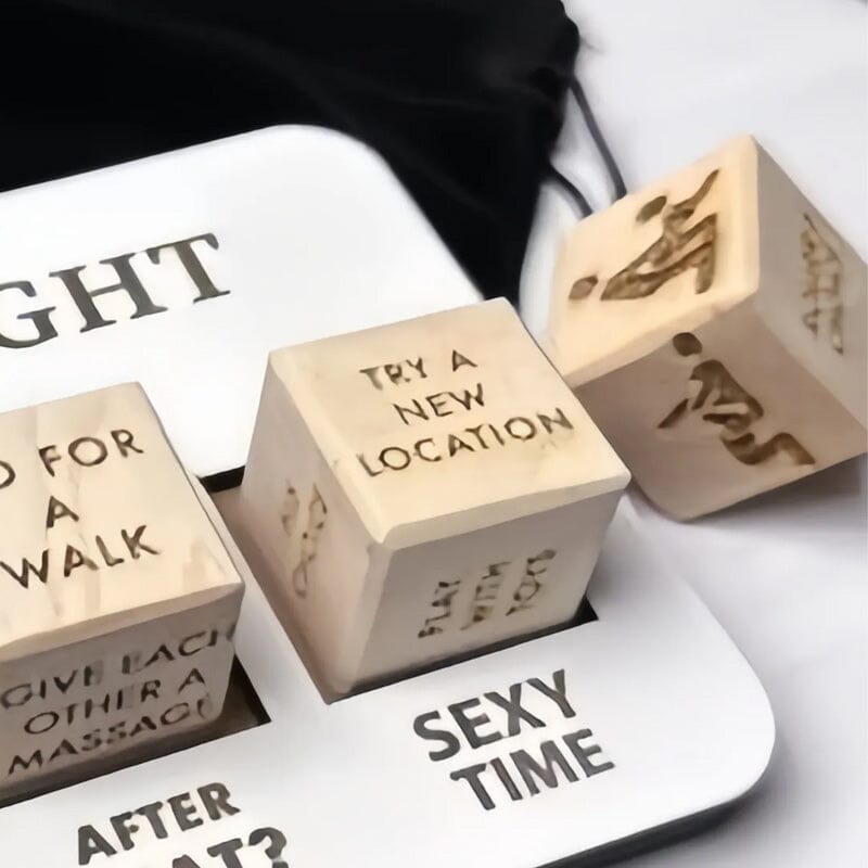 Luxurious Wooden Date Night Cube Set – Creative and Exciting Date Ideas – Surprise Game
