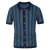 Atmungsaktive Herren Chevron Poloshirt mit Knopfleiste – Julian