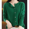 Damen Rundhals-Cardigan – Amalia Herbstzauber