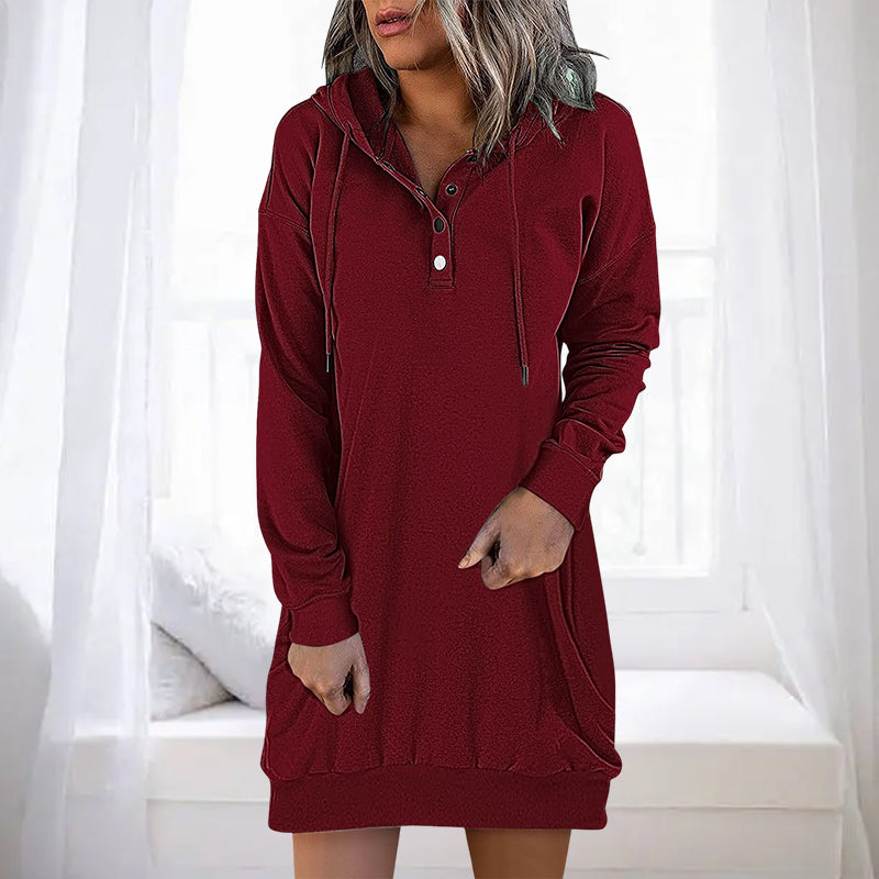 Minimalistische Long Damen Hoodie – Valeria