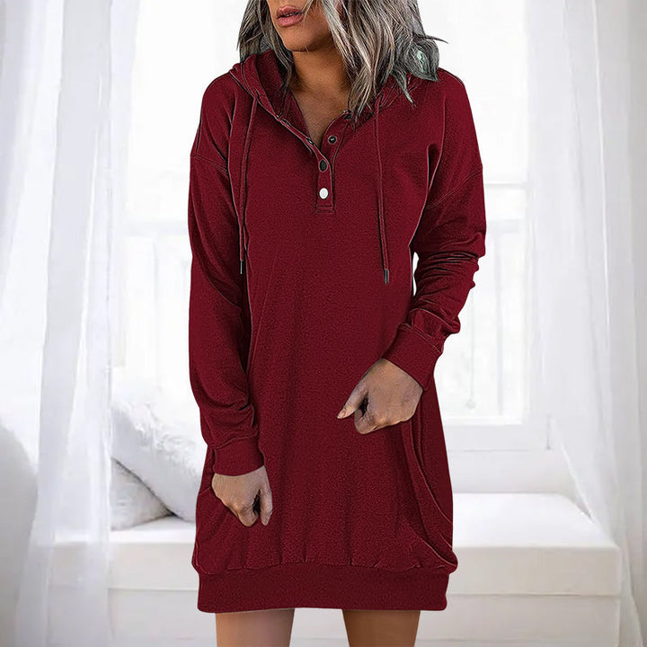 Minimalistische Long Damen Hoodie – Valeria