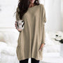 Oversized Damen Herbstpullover mit Taschen – Yara