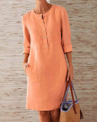 Elegantes Sommerkleid mit Knopfleiste – Allegra