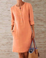Elegantes Sommerkleid mit Knopfleiste – Allegra