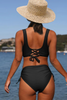 Bunte Bikini mit Kordelzug und Twist-Detail – Zaraï