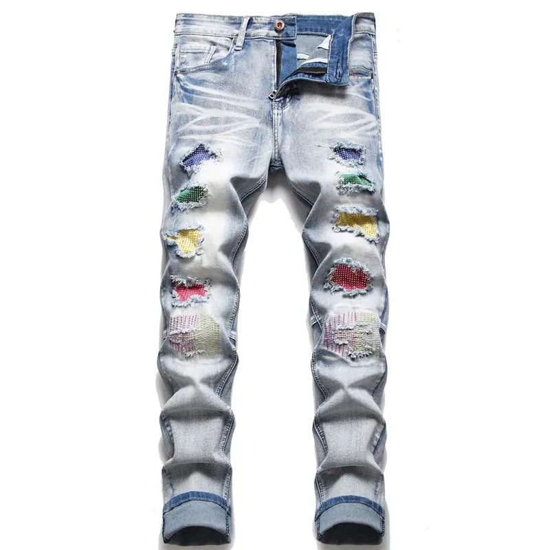 Trendy ripped men's jeans - Jaxon