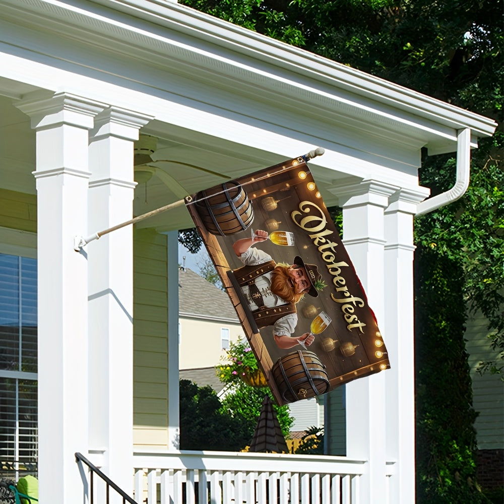 Oktoberfest Gartenflagge – BierFest Mann Oktoberfest 2025