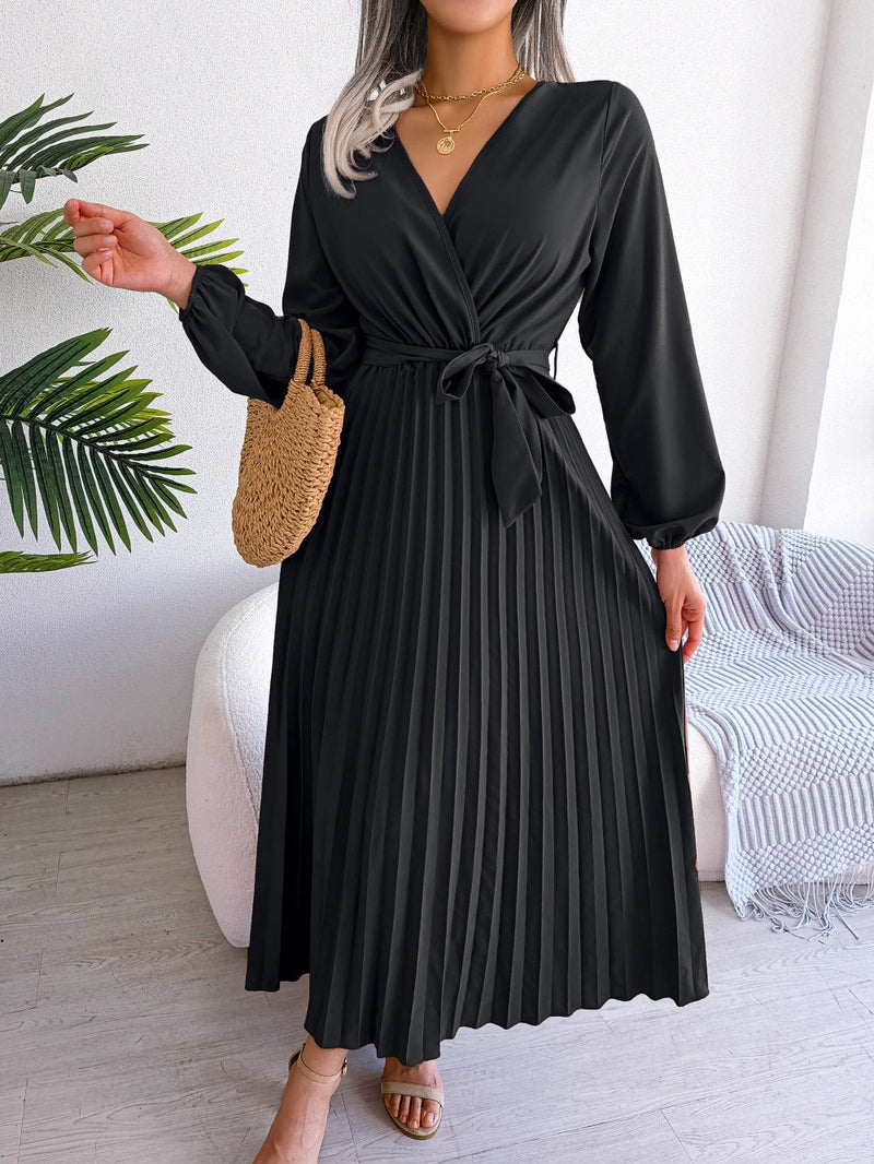 Elegantes Maxikleid mit Wickeloptik – Celina