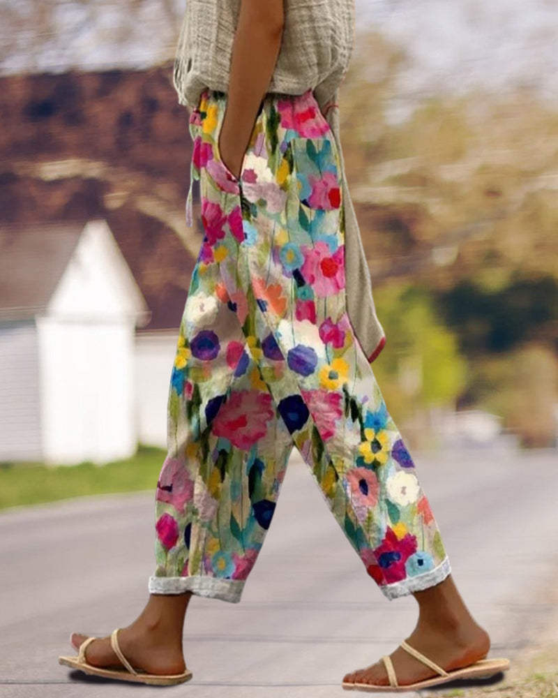 Bunte Damen Jogginghose mit Elastischem Bund – Nova