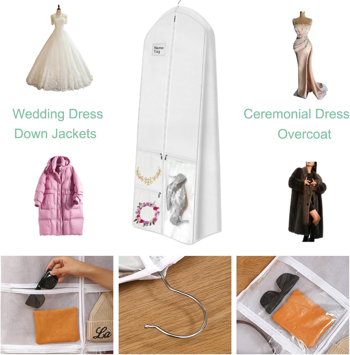 Brautkleid-Aufbewahrungsset in voller Länge – Staubdichte Brautkleid-Hülle (1+1 GRATIS)