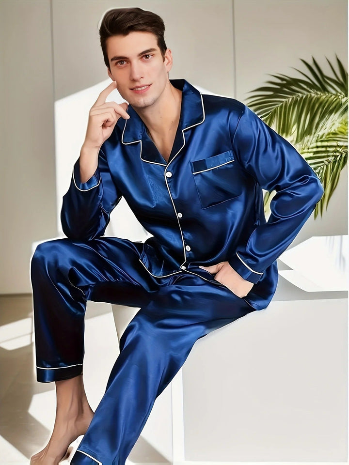 Herren-Pyjama aus Satin – Adrian