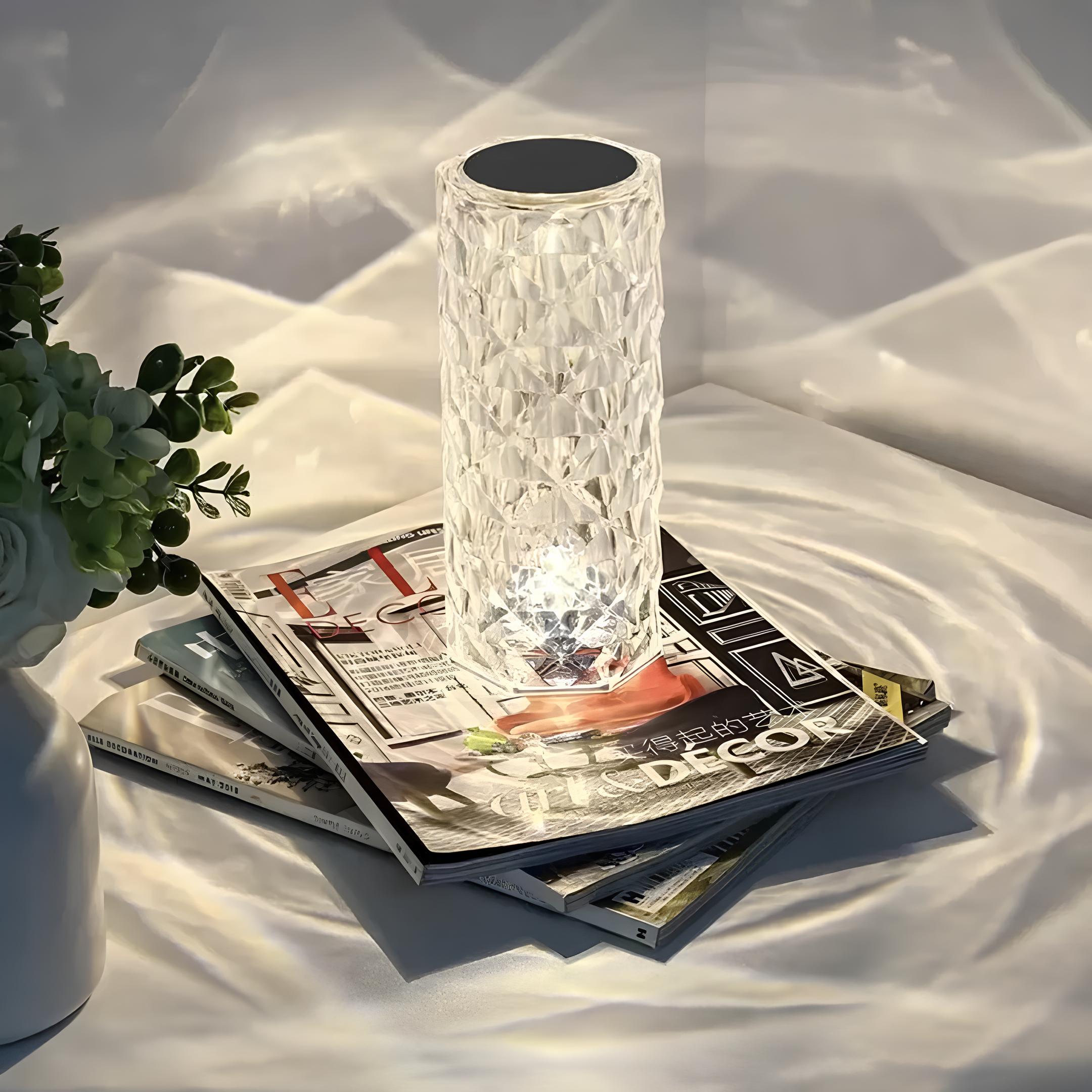 Kristall Tischlampe mit Touch-Bedienung - Aurora