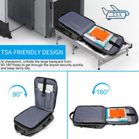 Erweiterbarer 45–55L Wasserdichter Reiserucksack mit 46,5 cm Laptopfach