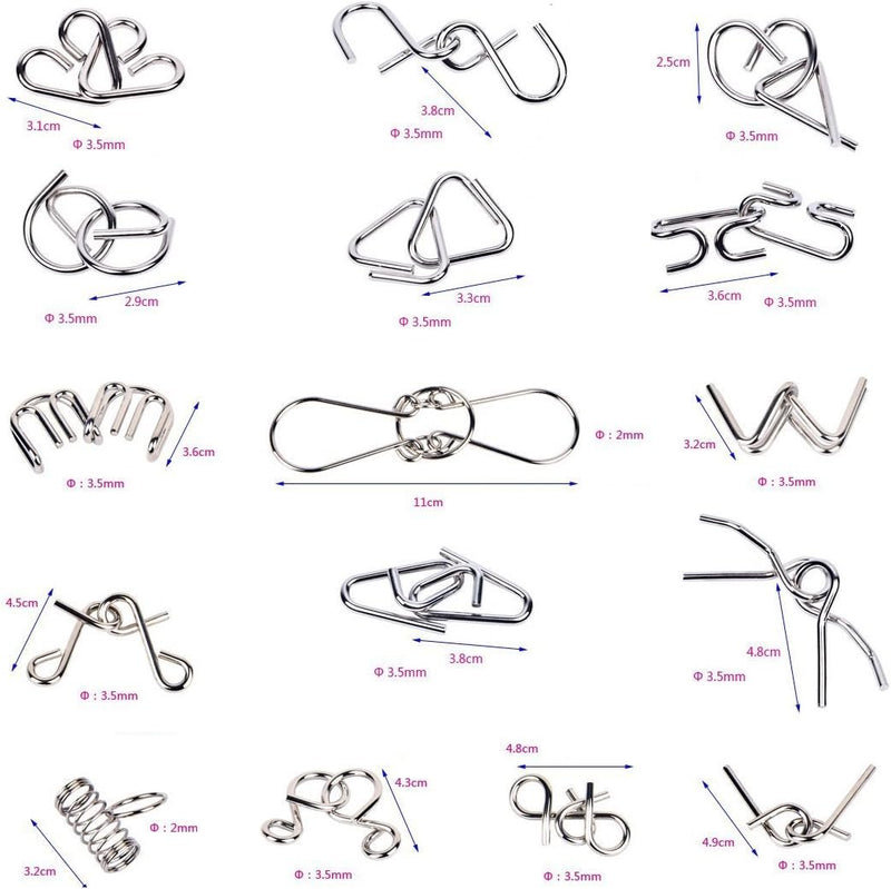 Set of Metal Puzzle Rings – BrainTwist