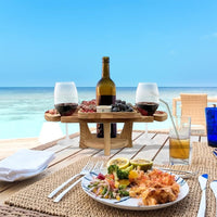 2-in-1 Portable Fruit and Wine Glass Table Stand
