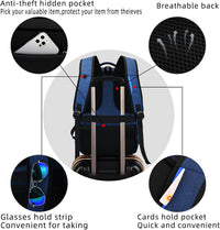 Wasserdichter Reise-Laptoprucksack mit USB-Anschluss und organisierter Aufbewahrung