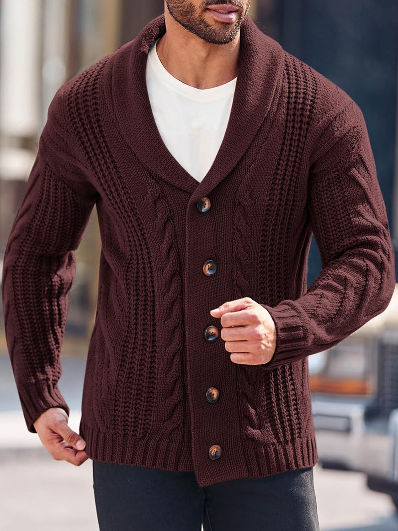 Comfortable Knitted Men's Cardigan - Lucas