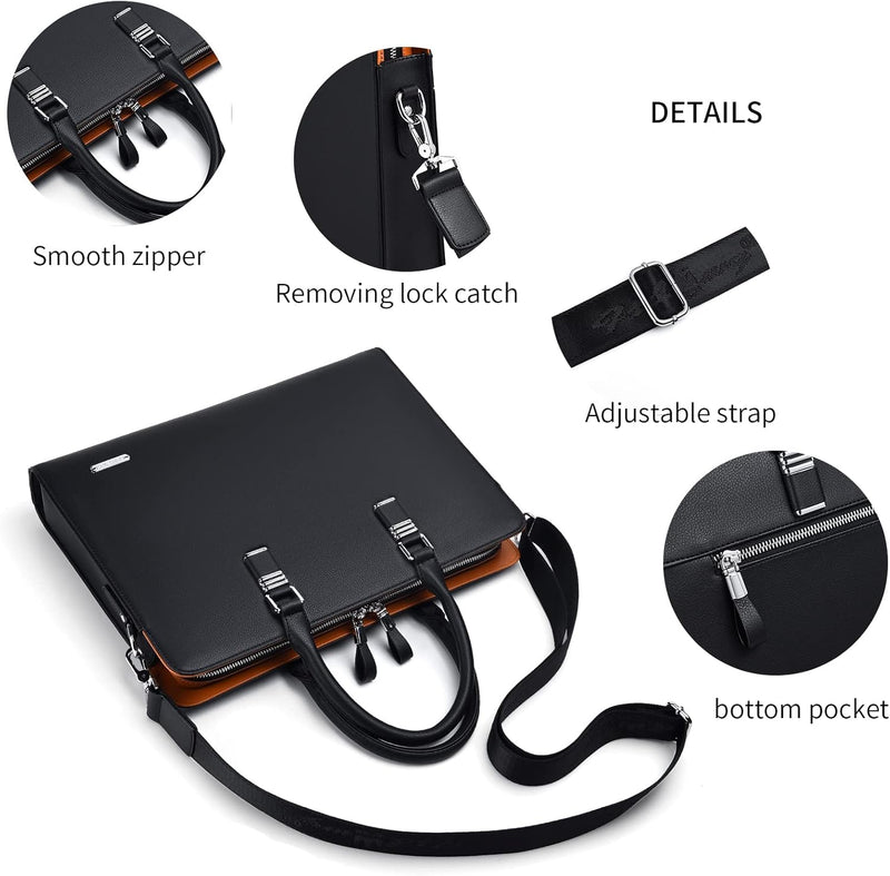 Echte Leder Multi-Fach Geschäfts-Laptoptasche für Profis