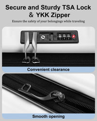 Erweiterbarer Hartschalenkoffer mit Frontfach und TSA-Schloss
