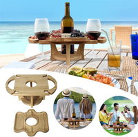 2-in-1 Portable Fruit and Wine Glass Table Stand
